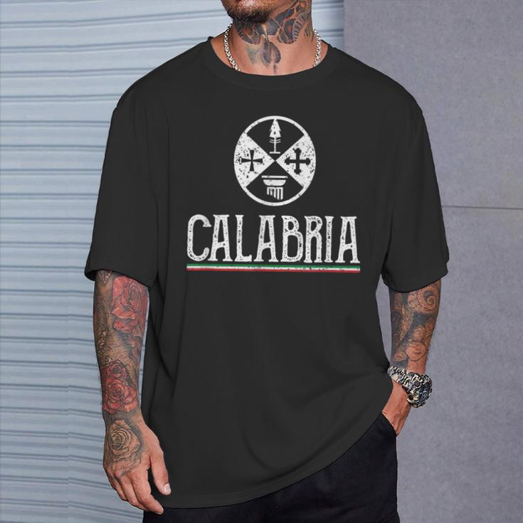 Love Calabria Flag Calabrese Pride T-Shirt Geschenke für Ihn