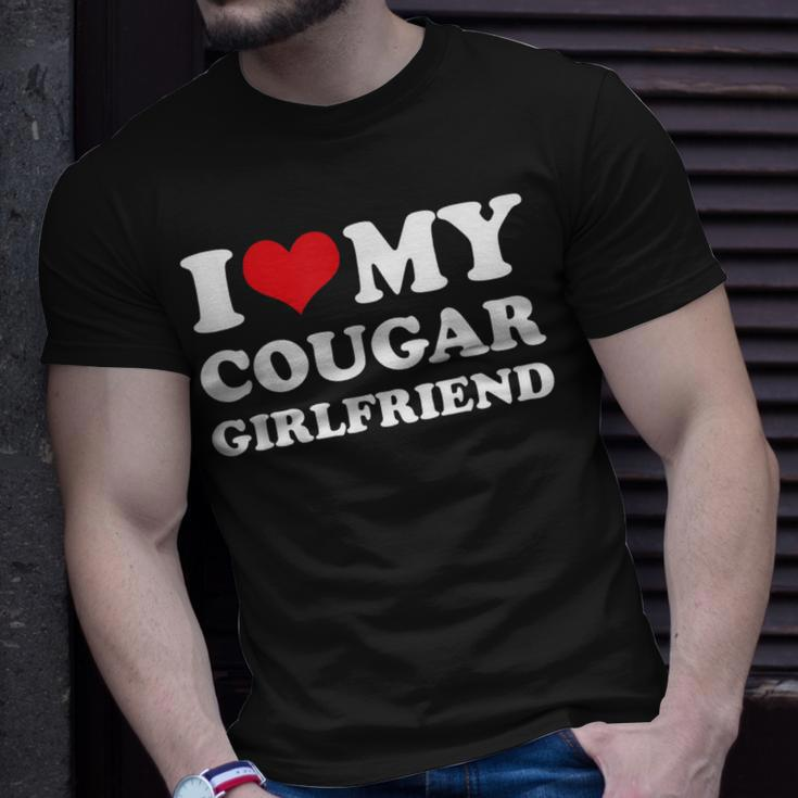 I Love My Cougar Girlfriend Valentin Day For Girlfriend T-Shirt Gifts for Him