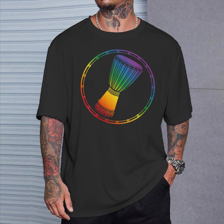 Love Djembe Drumming Or African Drums For Lgbtq Gay Drummer T-Shirt Gifts for Him