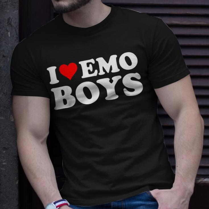 I Love Emo Boys I Heart Emo Boys T-Shirt Gifts for Him