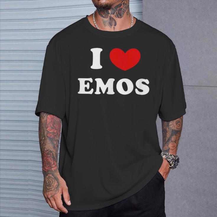 I Love Emos I Love Emos T-Shirt Geschenke für Ihn