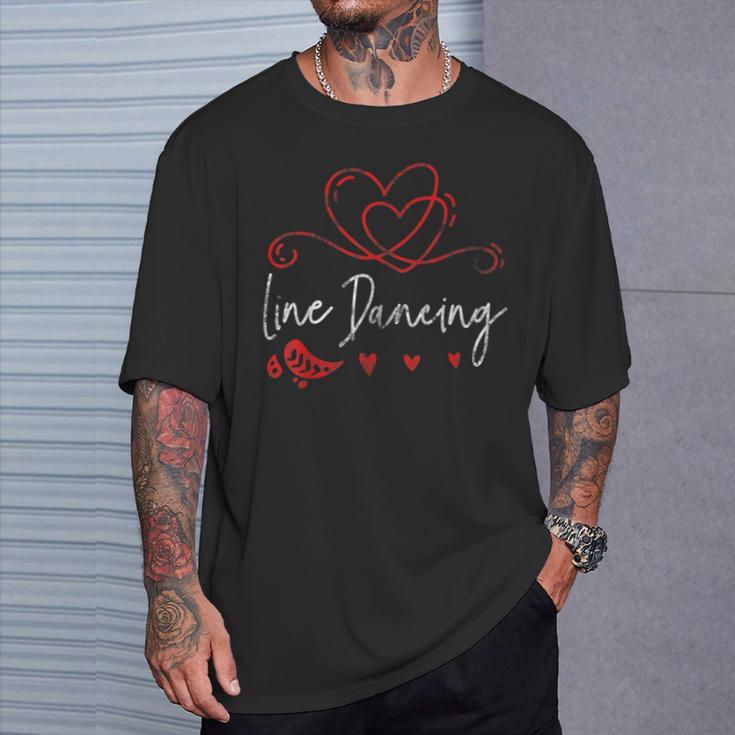 Love For Dance Lovers Line Dance T-Shirt Geschenke für Ihn