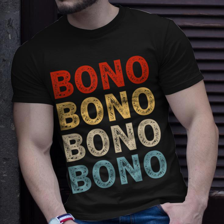 Love Heart Bono Grunge Vintage Style Black Bono T-Shirt Gifts for Him
