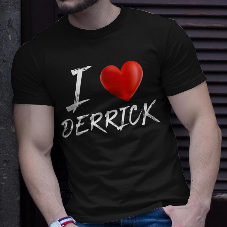 I Love Heart Derrick Family NameT-Shirt Gifts for Him