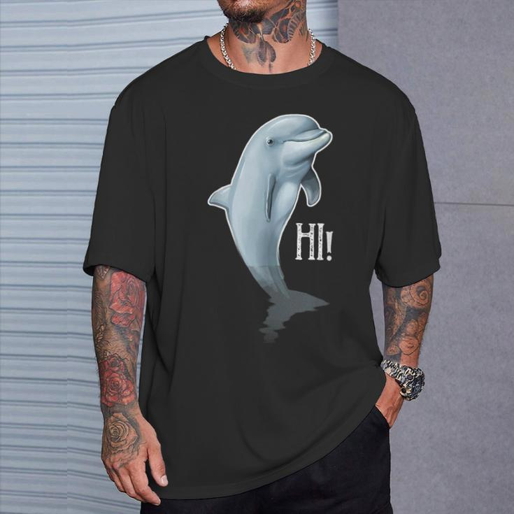 Love Heart Dolphins Dolpin Lover Ocean Sea Animal T-Shirt Gifts for Him
