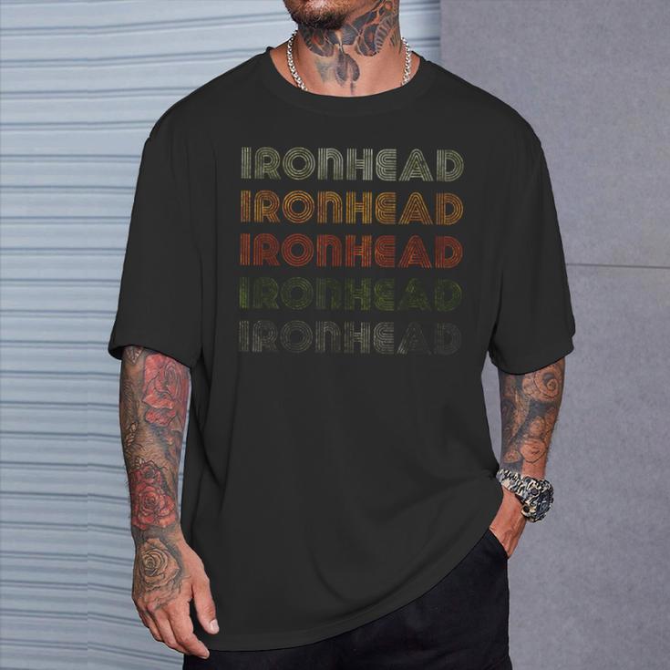 Love Heart Ironhead Grunge Vintage Style Black Ironhead T-Shirt Gifts for Him