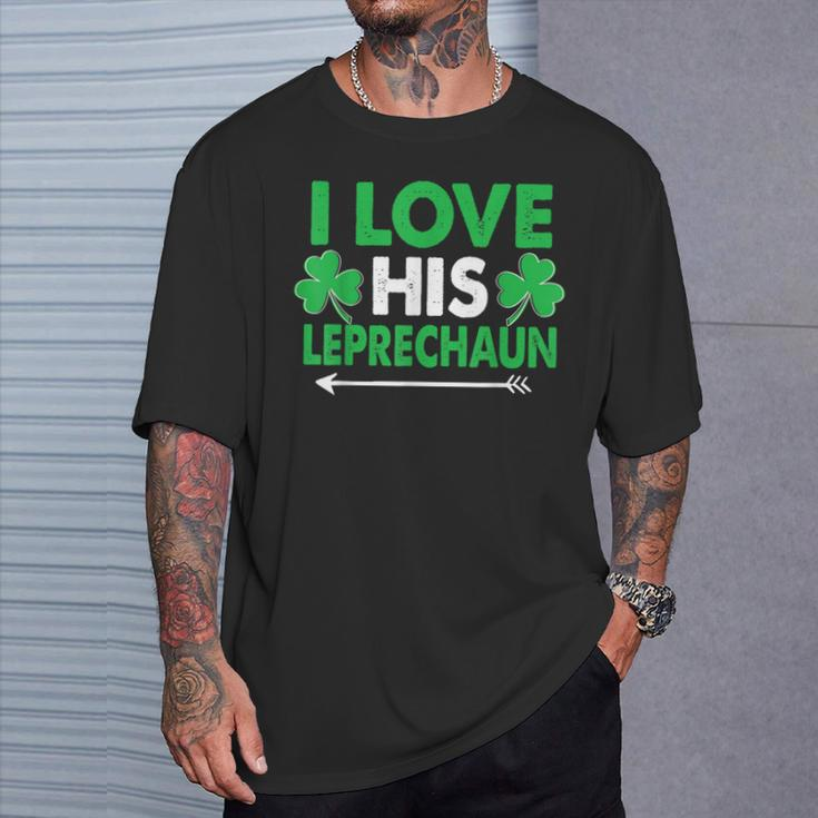 I Love His Leprechaun- St Patrick's Day Couples T-Shirt Gifts for Him