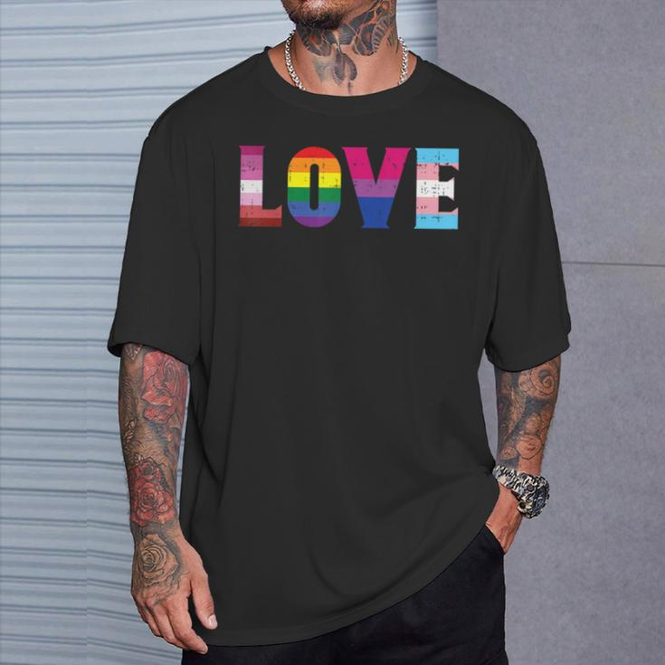 Love Lgbt Pride Ally Lesbian Gay Bisexual Transgender Ally T-Shirt Gifts for Him