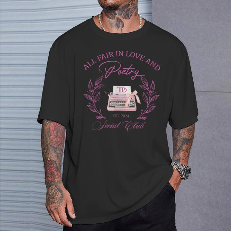 In Love And Poetry Social Club T-Shirt Gifts for Him