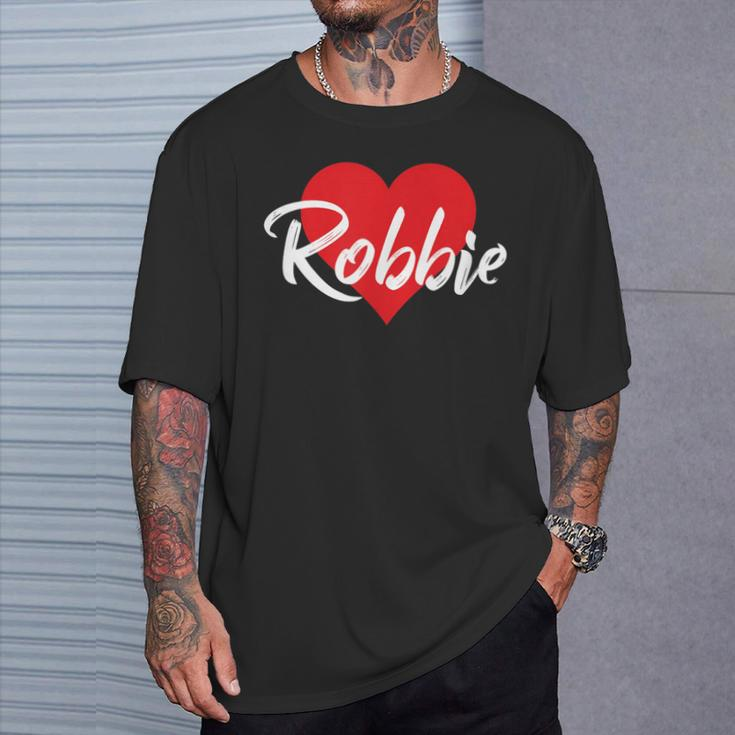 I Love Robbie First Name I Heart Named T-Shirt Gifts for Him