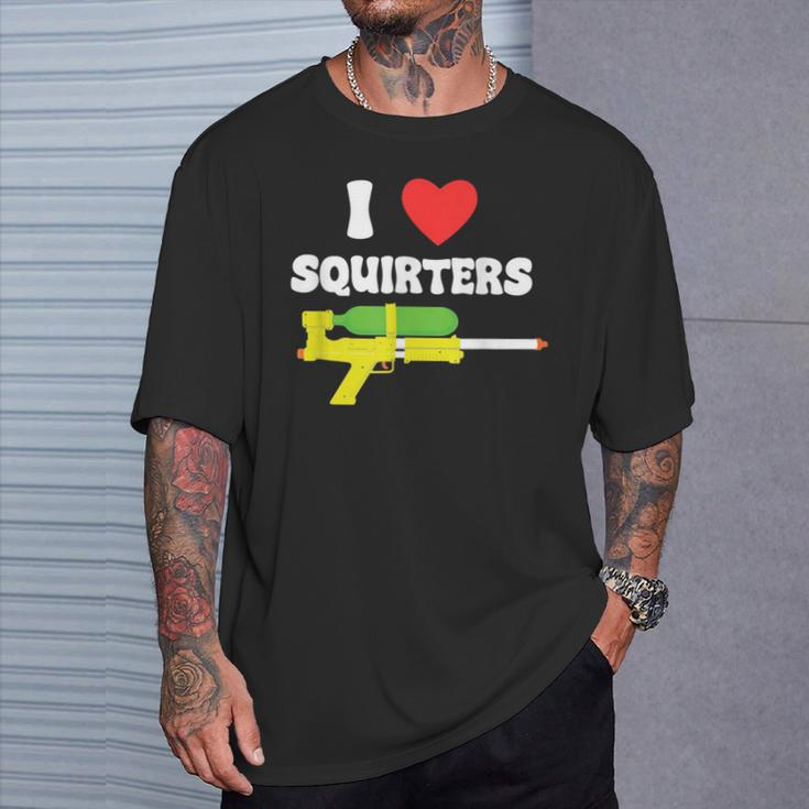 I Love Squirters 80'S Squirt Guns Awesome Retro T-Shirt Gifts for Him