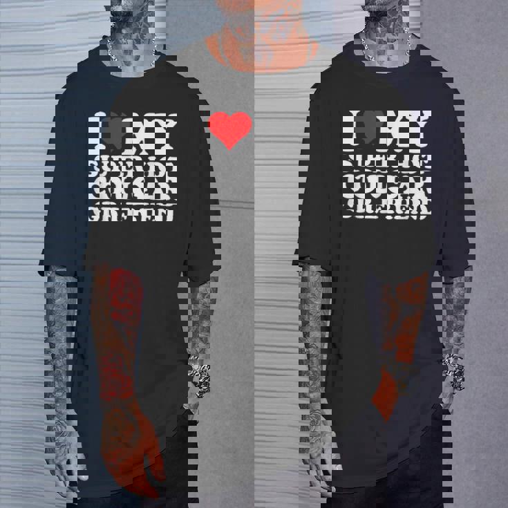 I Love My Super Hot Cougar Girlfriend I Heart My Girlfriend T-Shirt Gifts for Him