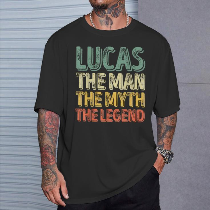 Lucas The Man The Myth The Legend First Name Lucas T-Shirt Gifts for Him