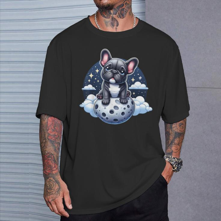 Lunar Frenchie Adventures Beyond Dog Lover French Bulldog T-Shirt Gifts for Him