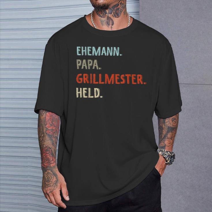 Lustige Idee Zumatertag Ehemann Papa Grillmester Held T-Shirt Geschenke für Ihn