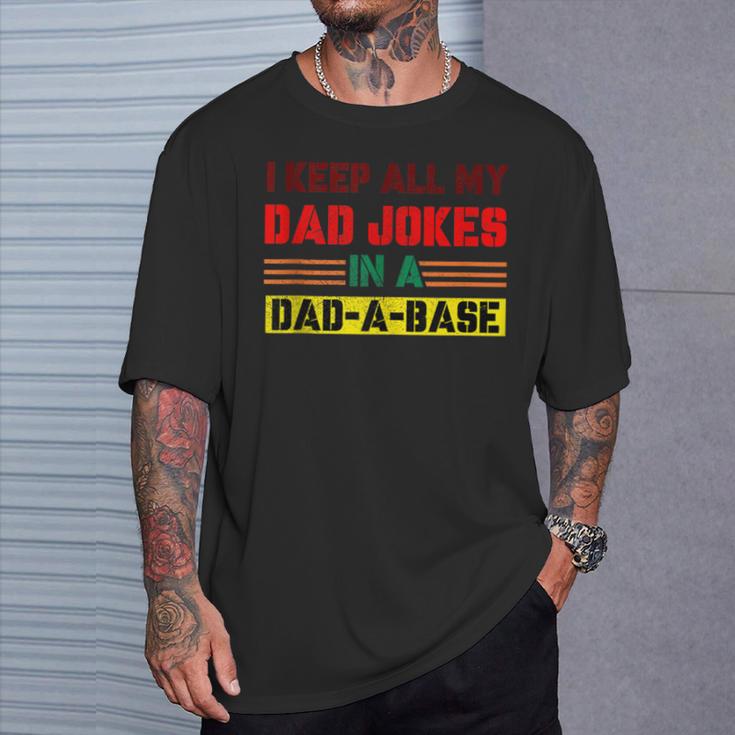 Lustige Papa-Witze In Dad-A-Base-Vintage Zumatertag Heilig T-Shirt Geschenke für Ihn