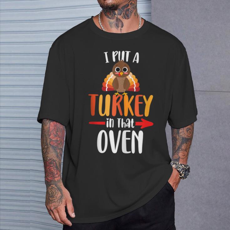 Lustige Türkei Papa Thanksgiving Schwangerschaft Ankündigung T-Shirt Geschenke für Ihn