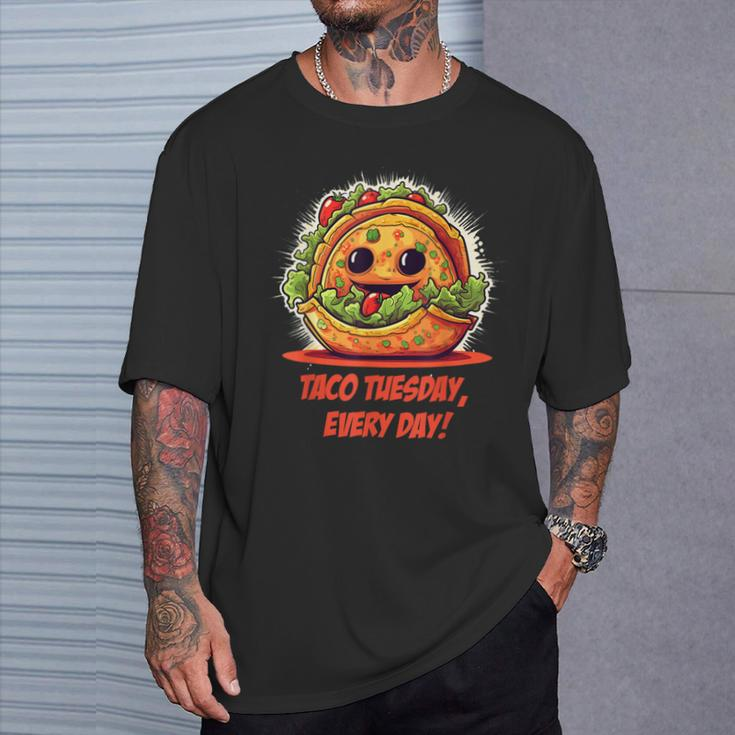Lustiges Taco T-Shirt, Taco Tuesday Motiv - Schwarz Geschenke für Ihn