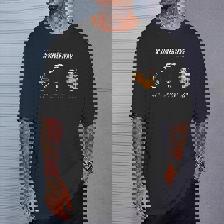 Ma Journèe Parfaite Parachutisme Parachutiste Drôle T-Shirt Cadeaux pour lui