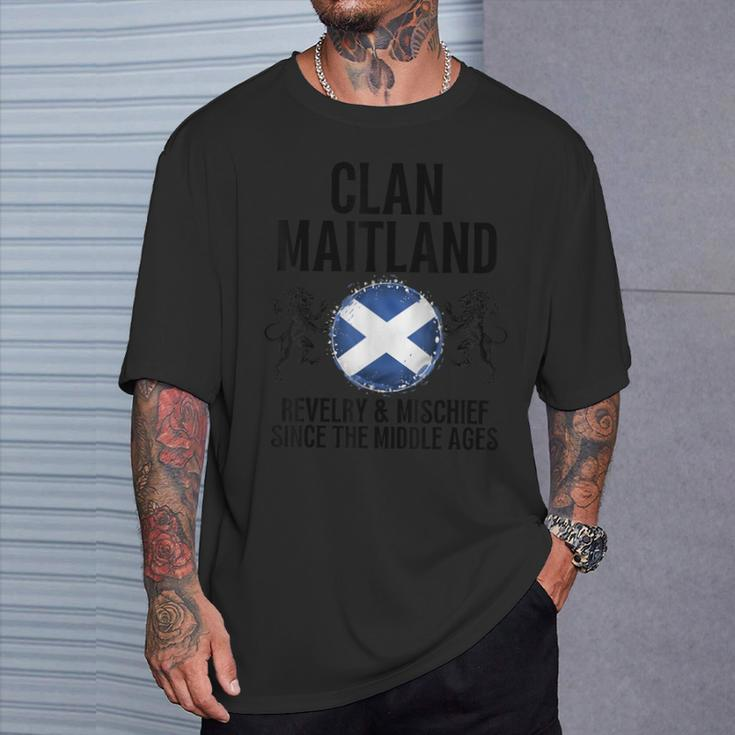 Maitland Clan Scottish Family Name Scotland Heraldry T-Shirt Gifts for Him