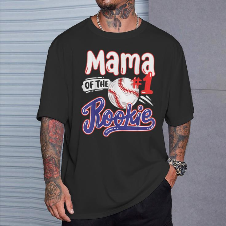 Mama Of Rookie 1St Baseball Birthday Party Theme Matching T-Shirt Gifts for Him