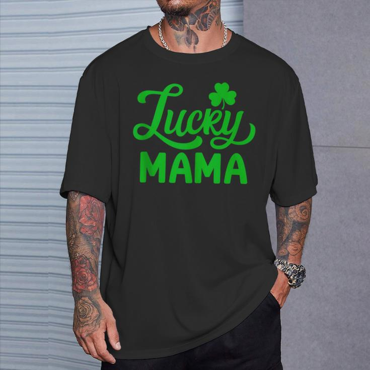 Mama St Patrick's Day Family Matching Lucky Mama T-Shirt Gifts for Him