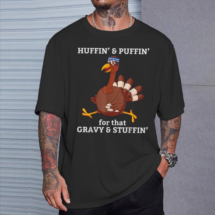 Marathon Running Turkey Trot Group Team Turkey T-Shirt Gifts for Him