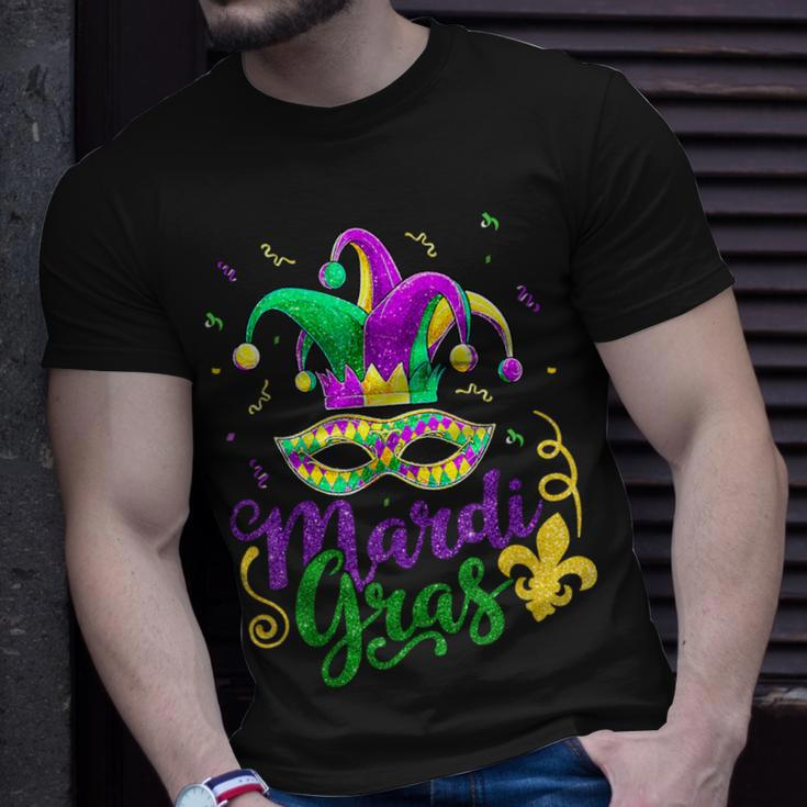 Mardi Gras 2024 S Girls Mask Beads New Orleans Party T-Shirt Gifts for Him