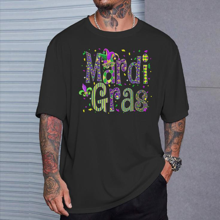 Mardi Gras Matching Parade Carnival Jester Hat Women T-Shirt Gifts for Him