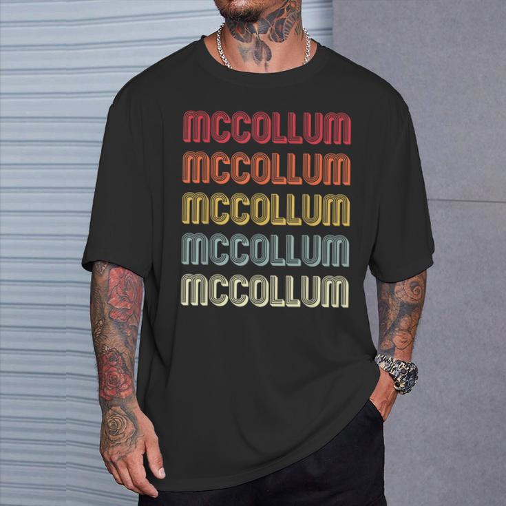 Mccollum Surname Retro Vintage Birthday Reunion T-Shirt Gifts for Him