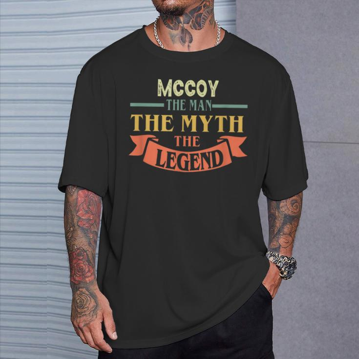 Mccoy The Man The Myth The Legend Custom Name T-Shirt Gifts for Him