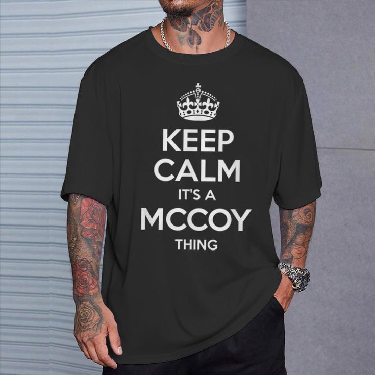 Mccoy Surname Family Tree Birthday Reunion Idea T-Shirt Gifts for Him