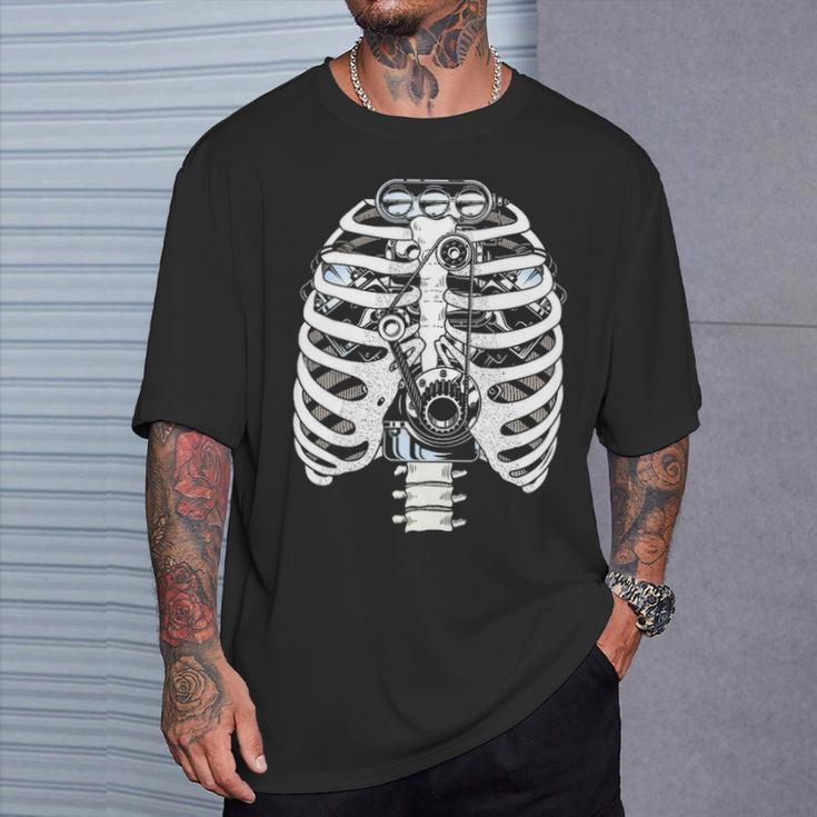 Mechanic Car Engineer Skeleton Mechanics T-Shirt Gifts for Him