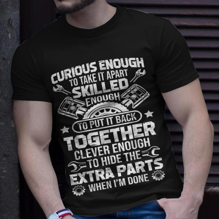 Mechanic Curious Car Auto Truck Mechanic T-Shirt Gifts for Him