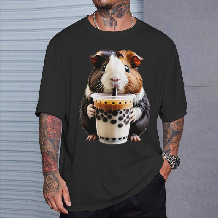 Meerschweinchen Boba Bubble Milk Tea Kawaii Cute Animal Lover T-Shirt Geschenke für Ihn