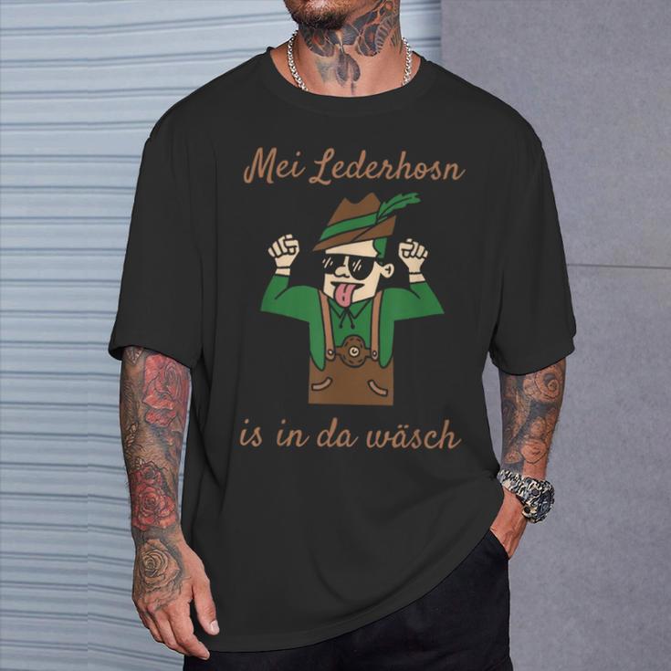 Mei Lederhosn Is In Da Wäsch Ersatz Lederhosen Schwarzes T-Shirt Geschenke für Ihn