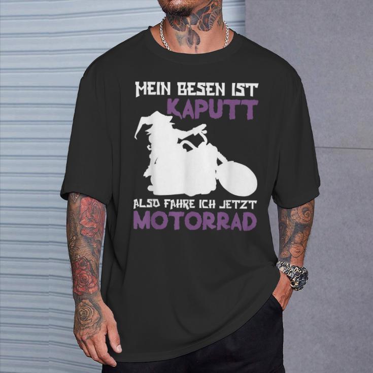 Mein Besen Ist Broken So Fahre Ich Motorrad My T-Shirt Geschenke für Ihn