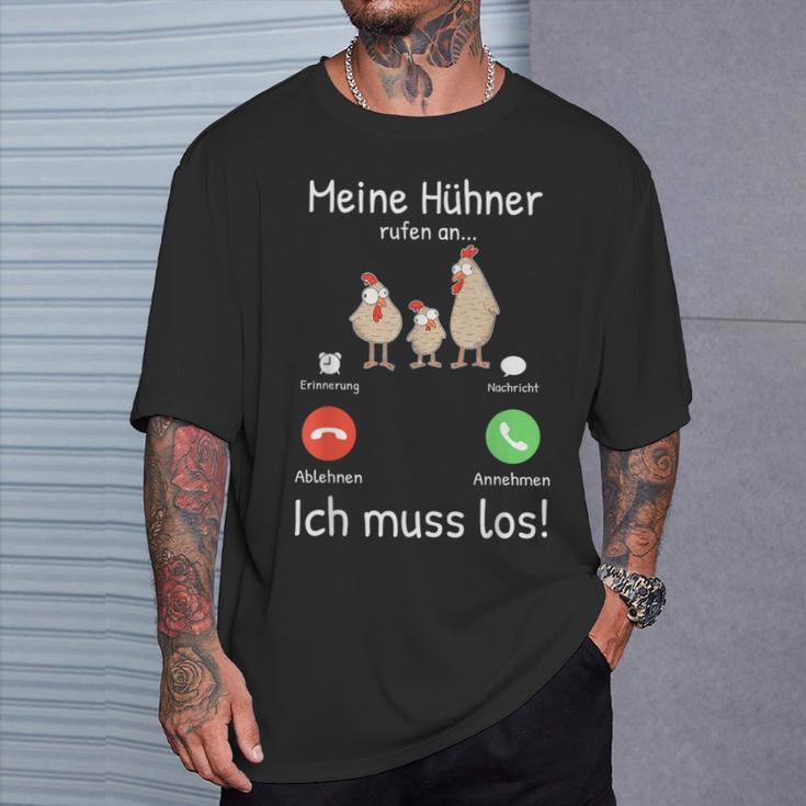 Meine Hühner Rufen An Bauer Turkey Farmer T-Shirt Geschenke für Ihn