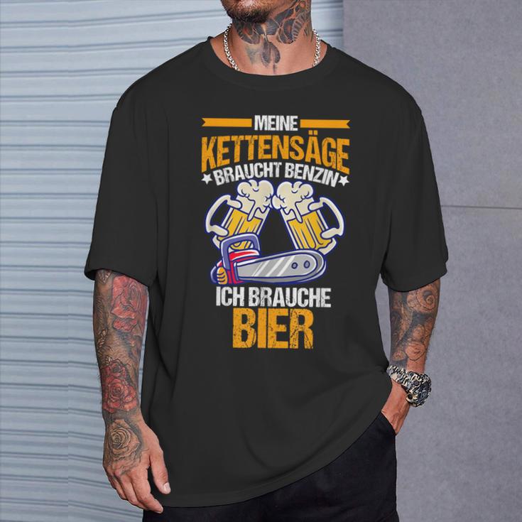 Meine Kettensäw Braucht Benzin Ich Bier T-Shirt Geschenke für Ihn