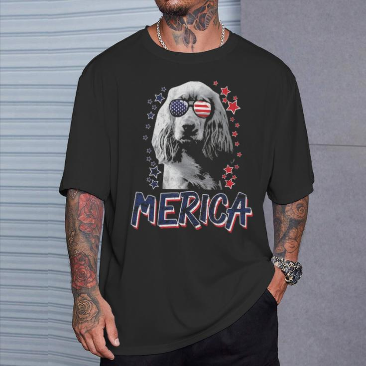 Merica English Cocker Spaniel Dog 4Th Of July Usa T-Shirt Gifts for Him