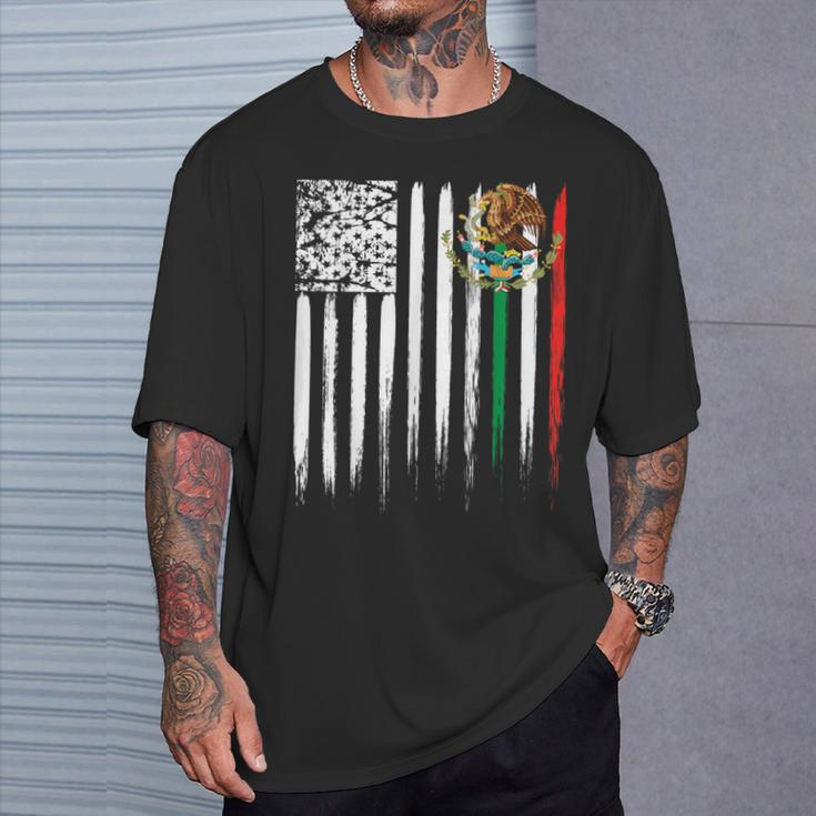 Mexican American FlagsT-Shirt Gifts for Him