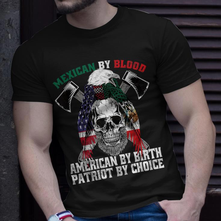 Mexican By Blood American By Birth Patriot By Choice Eagle T-Shirt Gifts for Him