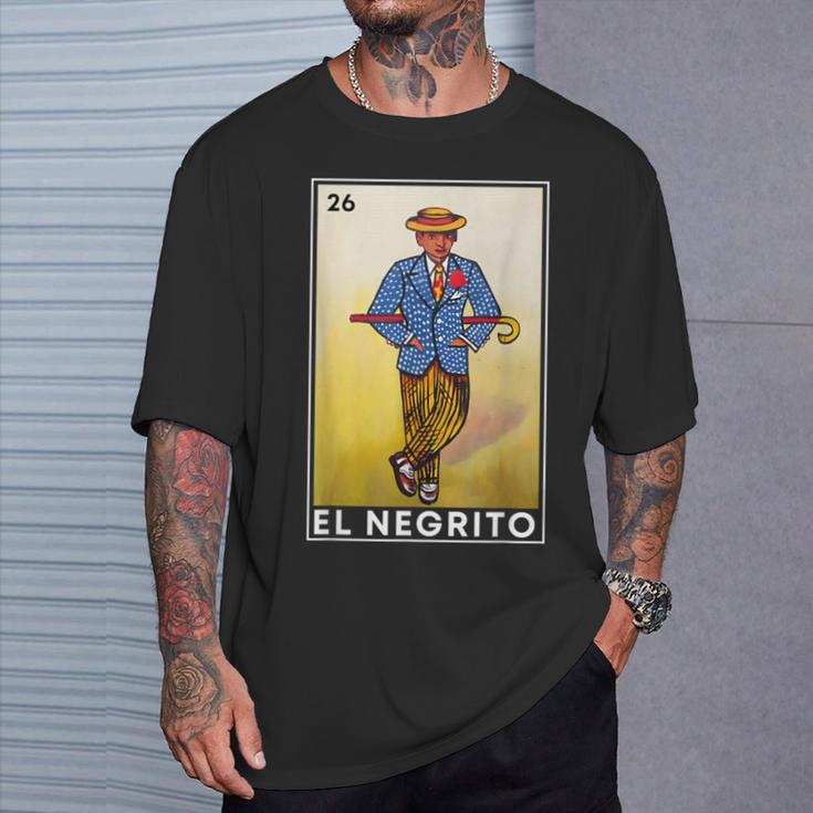 Mexican Lottery Cards Lotto Mexicana Bingo Loto El Negrito T-Shirt Gifts for Him
