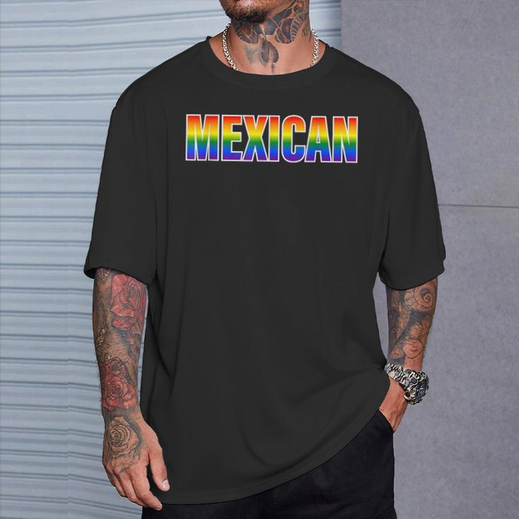 Mexican Pride Lgbtq Rainbow Mexico Pride T-Shirt Gifts for Him