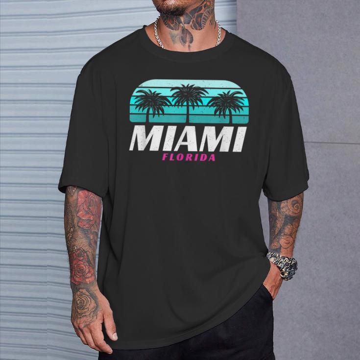 Miami Souvenir Vintage 80S Beach South Beach Florida T-Shirt Gifts for Him