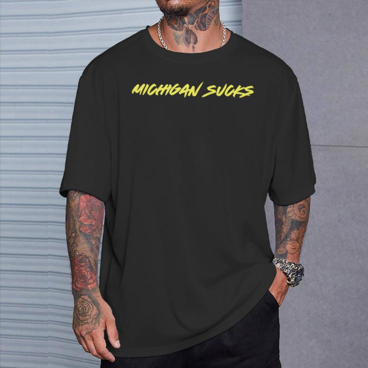 Michigan Sucks Minimalist Hater T-Shirt Gifts for Him