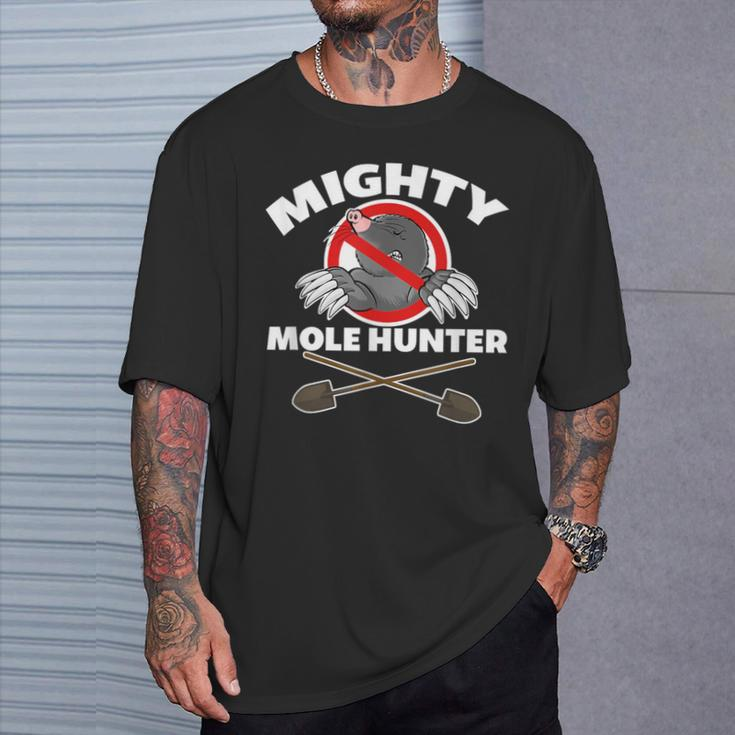 Mighty Mole Hunter T-Shirt Gifts for Him