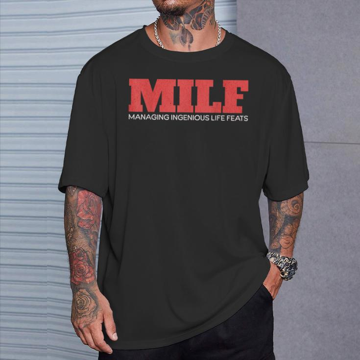 Milf Definition Managing Ingenious Life Feats T-Shirt Gifts for Him