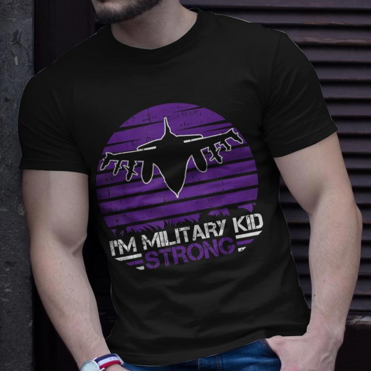 I Am Military Kid Strong Month Of The Military Child Army T-Shirt Gifts for Him