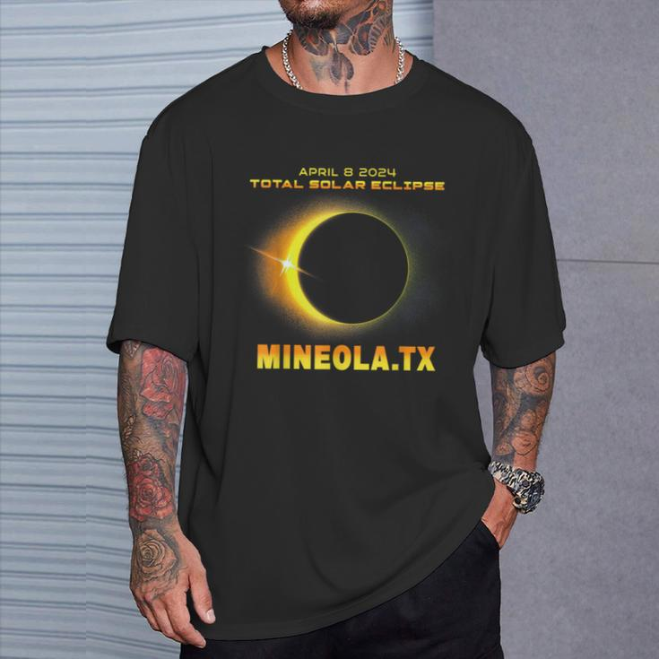 Mineola Texas Total Solar Eclipse 2024 T-Shirt Gifts for Him